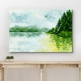 thumbnail image 3 of wall26 Canvas Print Wall Art Forest Reflection in The Lake Nature Wilderness Watercolor Modern Art Rustic Scenic Colorful Multicolor Cool Zen for Living Room, Bedroom, Office - 24"x36", 3 of 5