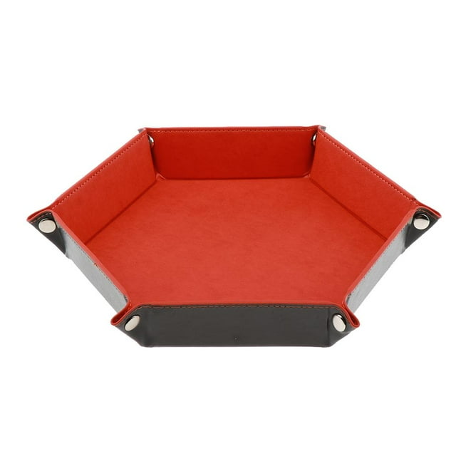 Bandeja hexagonal ados Baoblaze Soporte para Bandeja rodante interior naranja Bandeja de Dados de Dragones y Mazmorras