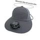thumbnail image 3 of Gorra de ala ancha para exteriores con sombrero de ventilador solar | USB recargable | Viento fuerte Enfriamiento de 3 velocidades | Malla impermeable de secado rápido | Protección solar unisex, 3 of 6