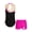 Hot Pink, variant on Jizyo Kids Dance Outfits for Girls Ice Skating Leotard Sleeveless Bodysuit and Yoga Shorts Sport Bootoms Set Dancewear Purple 14