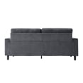 thumbnail image 7 of DEALTOPS 82" Corduroy Loveseat Sofa, 2-Seater Upholstered Couch with Sturdy Iron & Wood Frame, Dark Gray, 7 of 7