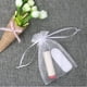 thumbnail image 5 of 100 bolsas de organza con cordón transparente de color blanco de 5 x 7 pulgadas para joyas, bolsas de regalo para bodas, fiestas y Navidad, 5 of 7