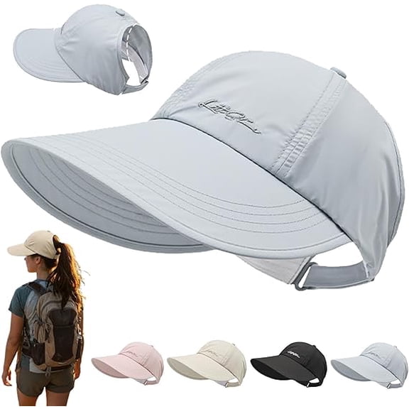 longantii Sunscreen Baseball Hat–Wide Brim UV Protection Cap for Women, Lightweight Breathable Adjustable Sun Hat for Outdoor Hiking