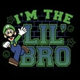 thumbnail image 2 of Toddler's Nintendo Luigi I'm The Lil' Bro Graphic Tee Black 2T, 2 of 3