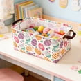 thumbnail image 4 of Easter Bunny Decor Foldable Storage Basket, Multi-Functional Easter Themed Storage Organizer, Lightweight Woven Storage Bin, Festive Easter Gift for Family and Friends Easter Home Decor, C, 4 of 6