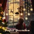 thumbnail image 2 of DONGPAI Snowflakes LED Curtain String Lights, 11.5Ft 96 LED Christmas Window Curtain Light Plug in String Light for Bedroom Wedding Birthday Party Indoor Outdoor, 2 of 9