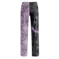 thumbnail image 5 of Halloween Pajama Pants Women Cute Halloween Party Graphic Casual Lounge Pajama Pants Drawstring Elastic Waist Holiday Women's Sleepwear Dark Purple L, 5 of 5