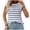 Blue, variant on ABATAB Womens Short Sleeve Sweater Spring Summer Crewneck Striped Pullover Casual Fashion Cap Sleeve Knit Vest Tops Clothes