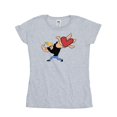thumbnail image 1 of Johnny Bravo T-Shirt en Coton pour Femmes avec Cœur, 1 of 2