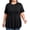01-Black, variant on Womens Short Sleeve Casual Loose Fit Flare Swing Tunic Tops Round Neck Jersey Plit Side T-Shirt Plus Size Wine Red XXL