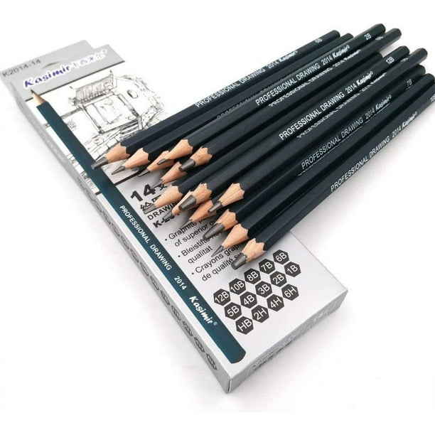 4 crayons graphites - 2H, HB, B, 2B - Crayons esquisse - Crayons de Dessin  et Esquisse - Dessin - Pastel