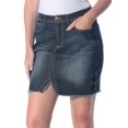thumbnail image 3 of JESSICA SIMPSON $69 Womens New 1259 Navy High Rise Lace Up Denim Skirt 29 WAIST, 3 of 4