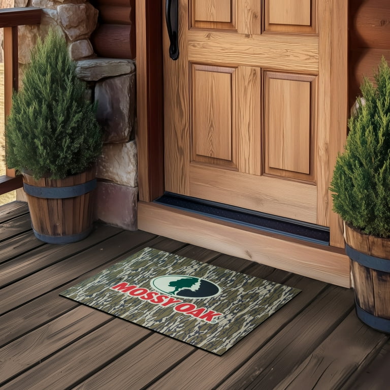 Mossy Oak Bottomland Camo Doormat 18x30 Waterproof Non-Slip Rubber