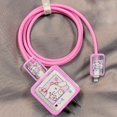 thumbnail image 1 of Sanrios Kawaii Kuromi-funda de silicona para Iphone 18/20W, Protector de Cable de datos de dibujos animados, Anime, Cinnamoroll, línea Usb, juguete de regalo Fivean unisex, 1 of 2