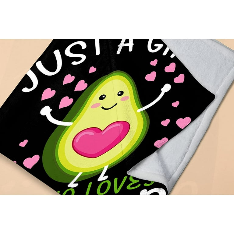 Just Girl Loves Avocado Blanket Soft Blankets and Throws Flannel