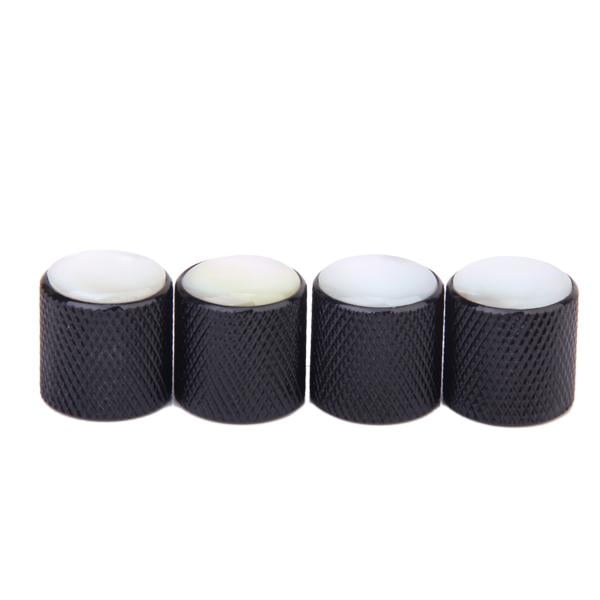 4pcs Perilla De Control De Para El Tono De La Guitarra Eléctrica - Negro Con Perla Top Baoblaze Volumen Perilla de control de tono para 4pcs de la guitarra eléctrica
