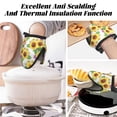 thumbnail image 3 of Sunflowers Oven Mitts Heat Resistant - Soft Lining Silicone Mini Oven Mitts with HangingLoop, Kitchen Oven Gloves Heat Resistant 500℉ for Cooking Baking Microwave, 3 of 7