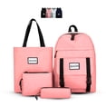 thumbnail image 1 of Set de 4 piezas / Mochila Escolar Bolsa Lapicera Lonchera Para Hombre Y Mujer Rosa Gaon GN-A3, 1 of 6