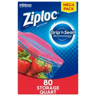 Ziploc® Quart Size Sealable Zipper Storage Freezer Bags, 19 Count
