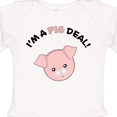 thumbnail image 4 of Inktastic I'm a Pig Deal Cute Pig Pun Boys or Girls Long Sleeve Baby Bodysuit, 4 of 5