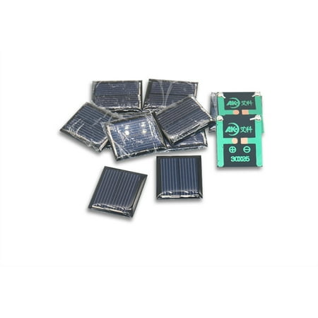 

Toyella DIY Solar Panel Polycrystalline 1V80MA Epoxy Solar Panel Power Generation Charging Board Photovoltaic Power Supply DC Small Motor as shown