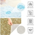 thumbnail image 6 of Gold Glitter Texture 2 Pcs Bath Mat Set, Non-Slip Quick Dry Shower Rug, Extra Soft Plush High Absorbent Toilet Carpet for Bathroom, Bathtub, Sink, 23.6"x15.7"+17.3"x13.4", 6 of 6