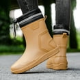 thumbnail image 4 of AUXDIQ Wellington Boots Men Mid-calf Wellies Waterproof Rain Boots Outdoor Garden Shoes, 4 of 6