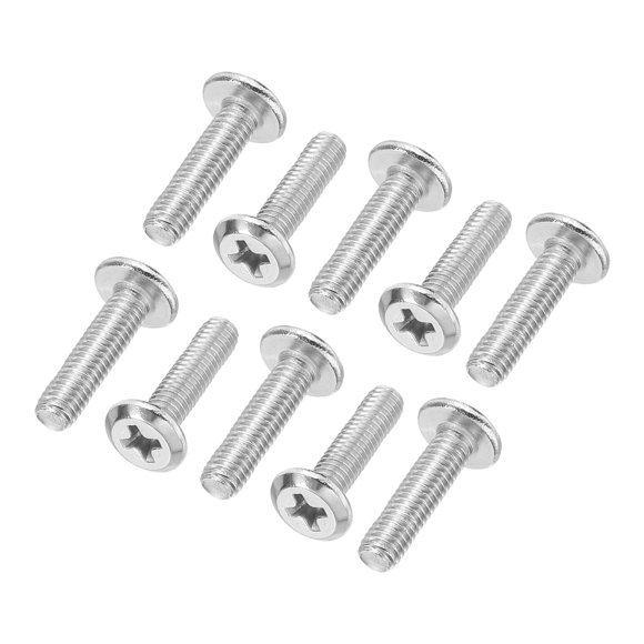 Unique Bargains Round Head Phillips Screws, 60 Pack M4-0.7 x 16mm 304 Stainless Steel 18-8 Full Thread