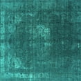 thumbnail image 1 of Ahgly Company Machine Washable Indoor Square Oriental Turquoise Blue Industrial Area Rugs, 8' Square, 1 of 4