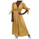 thumbnail image 1 of Vestido de terciopelo con cuello alto, manga larga y bolsillos para mujer - Corte holgado informal, poliéster, para uso diario - Tallas S-XXL, 1 of 6
