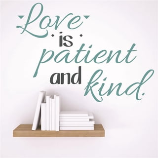 MairGwall 'Love Is Patient' Wall Decal – Custom Color, 31x44 Inches, Removable Vinyl, For Living Room, Bedroom