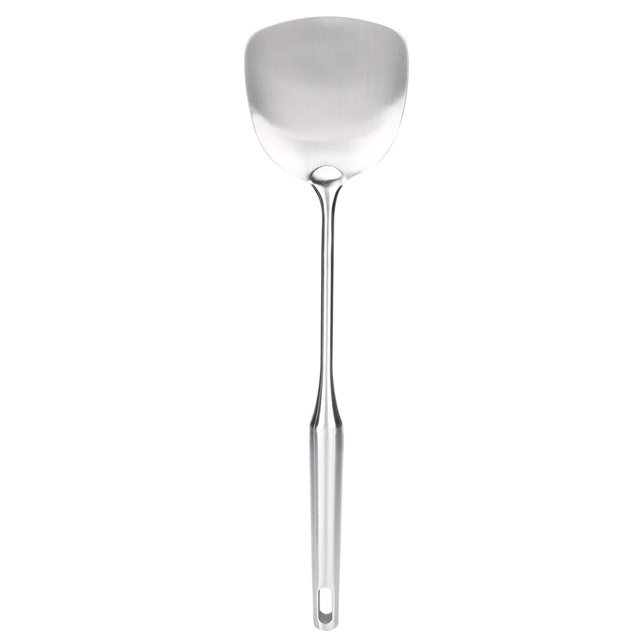 Espátula de acero inoxidable, utensilio de cocina de mango largo resistente al calor, herramienta de cocina antideslizante