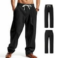 thumbnail image 4 of Handshe Men's Casual Work Pants with Relaxed Straight-Leg and High Waist Wide-Leg Design for Outdoor and Daily Use, 4 of 9