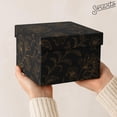 thumbnail image 3 of Set de cajas de regalo Sorarto de 4 piezas con forma de nido floral en oro negro, 3 of 8