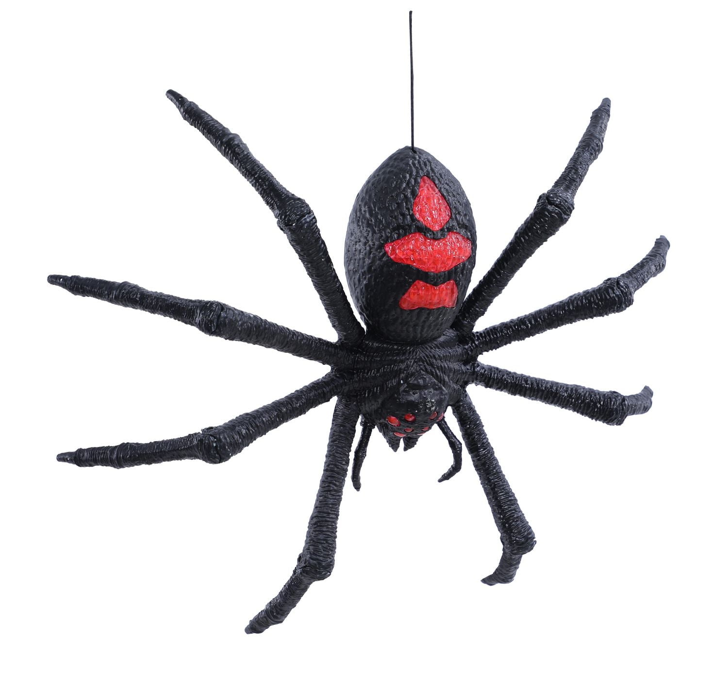 Façon de célébrer Halloween Décoration d'intérieur Araignée effrayante lumineuse à piles avec son