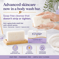 thumbnail image 6 of HARP Anti-Aging Body Wash Bar With Retinol + Niacinamide, Vitamin E, Hyaluronic Acid. 100% Syndet Base. Soap/Lye/Dyes and preservative-free. Non-comedogenic. FRAGRANCE FREE. 5oz, 6 of 9