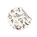 thumbnail image 3 of C&F Home Set de Table Rond en Coton Haché Lavable en Machine Rouge, 3 of 4