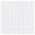 thumbnail image 1 of Unique Bargains 1 Inch Letter Stencils Number Stencils, 63 Pack Reusable Alphabet Templates Numbers Stencil Set Style 10, White, 1 of 6