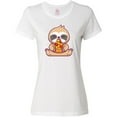 thumbnail image 3 of Inktastic Sloth Pizza Women's T-Shirt, 3 of 5