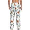 thumbnail image 3 of Uemuo Various Turtle Pattern Men's Wide Leg Palazzo Lounge Pants with Pockets Light Weight Loose Comfy Casual Pajama Pants-X-Large, 3 of 9
