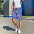thumbnail image 7 of Bixox Men's Colorful Mushrooms printed lightweight casual shorts, soft sleep shorts with pockets., 7 of 7