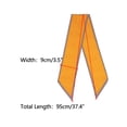 thumbnail image 3 of INSPIRE CHIC Women Houndstooth Skinny Long Scarves, Satin Silky Ribbon Hair Band Neckerchief Neck Scarf 37.4x3.5" Orange, 3 of 6