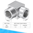 thumbnail image 2 of Unique Bargains 1/4BSPT Female Thread Stainless Steel Barstock Street Elbow Pipe Fitting, 2 of 5