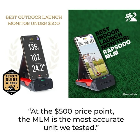 Rapsodo - MLM Mobile Golf Launch Monitor (iOS compatible) - Black