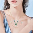 thumbnail image 3 of Heart Necklace for Women 18K Gold Plated Heart Pendant Fashion Heart Chain Necklace Jewelry Christmas Gift for Women, 3 of 6