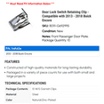 thumbnail image 2 of Door Window Switch Retaining Clip - Compatible with 2013 - 2018 Buick Encore 2014 2015 2016 2017, 2 of 2