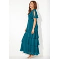 thumbnail image 3 of Catherines Women's Plus Size Tiered Chiffon Maxi Dress, 3 of 3