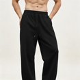 thumbnail image 5 of WJOSBXT Mens Baggy Sweatpants Solid Drawstring Wide Leg Pants 2026 Big and Tall Workout Sweat Pants Breathable Multi Pocket Lightweight Jogging Joggers 2XL, 5 of 6