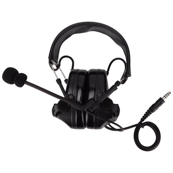 Military Headset, Military Headphones Electronic Pickup Noise Reduction For For GP-340 For GP-328 Black
