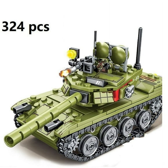 324PCS Military Tank Main Battle Series Weapon Ww2 Building Blocks, -85 Tank Army City Enlighten Bricks Toys, For Children Boy